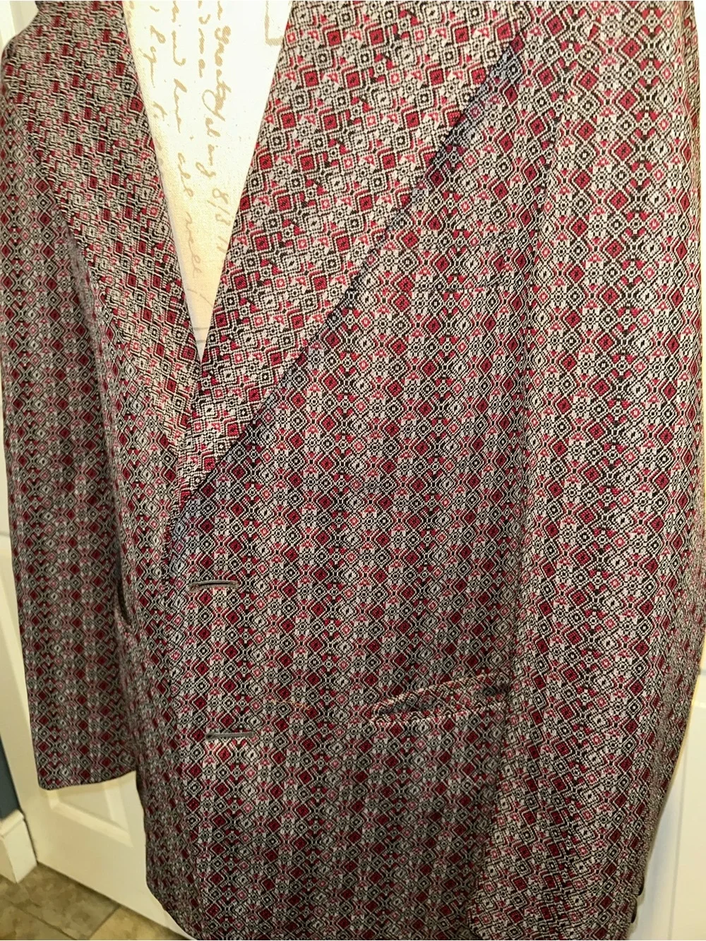Vintage Men’s 50s Geometric Union Made Blazer Unisex